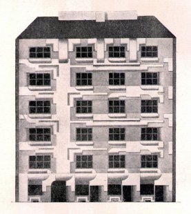 Návrhy architektury - Studie domovního průčelí (klausurní práce), kolem roku 1920 - foto: archiv redakce