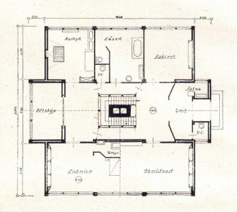 Návrh vily - Půdorys přízemí - foto: archiv redakce