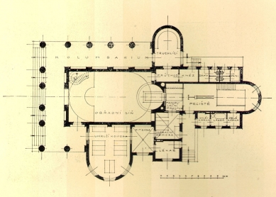 Městské krematorium v Nymburku - Půdorys - foto: archiv redakce