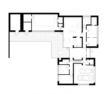 Rodinný dům v Kopřivnici - Půdorys 1NP - foto: © Kamil Mrva Architects