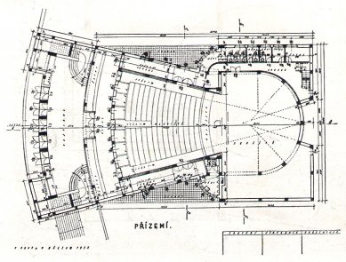 Divadlo v Ústí nad Orlicí - Půdorys přízemí - foto: archiv redakce