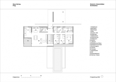 Rodinný dům v Lipanech - Půdorys přízemí - foto: © dietrich | untertrifaller architekten