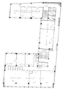 Soutěžní projekt Pragoradia a ČTK - Půdorys kancelářského patra - foto: archiv redakce