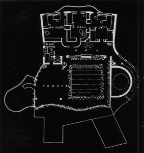 Projekt vily na antický motiv - Půdorys - foto: Kvart 3, podzim 1934 / archiv redakce