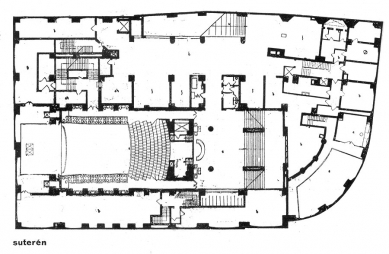 Palác Báňské a hutní společnosti - Půdorys suterénu - foto: Archiv redakce