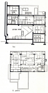 House in Tokyo - Floor plan of the 2nd floor and section - foto: archiv redakce