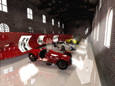 Enzo Ferrari Museum - Vizualizace interiéru rekonstruované haly - foto: Future Systems
