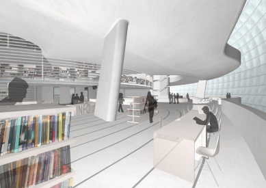 Competition proposal for the National Library of the Czech Republic - 3rd prize - Interior - foto: HŠH architekti