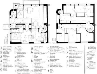 The private villa of Bohuslav Fuchs - Ground floor and 2nd floor layout - foto: archiv redakce