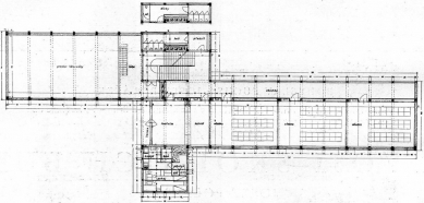 Obecná a měšťanská Škola v Brně-Masarykově čtvrti - Půdorys 1. patra - foto: archiv redakce