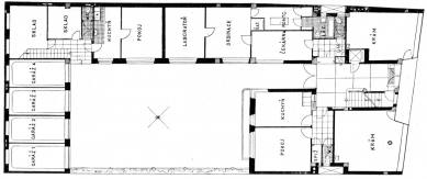 Rental house MUDr. K. Pura - Floor plan of the ground floor - foto: archiv redakce