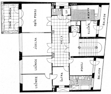 Rental house MUDr. K. Pura - Floor plan - foto: archiv redakce