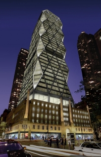 Hearst Tower - Noční vizualizace - foto: © Foster and Partners