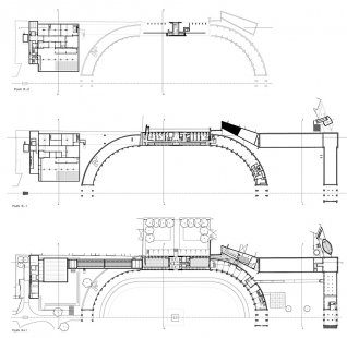 Le Musée des Arts Contemporains (MAC’s) - Půdorysy - foto: © Atelier d'architecture Pierre Hebbelinck