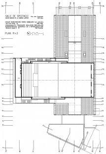 Salle de Spectacle - Půdorys druhého patra - foto: © Atelier d'architecture Pierre Hebbelinck