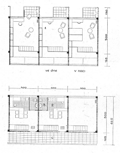 Competition for municipal houses with small apartments - The floor plans of the lower and upper floors of the apartment - foto: archiv redakce