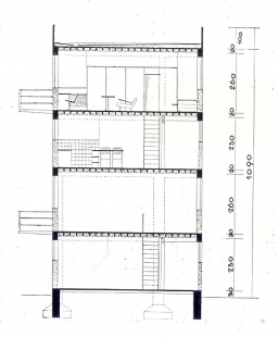 Competition for municipal houses with small apartments - Cross-section - foto: archiv redakce