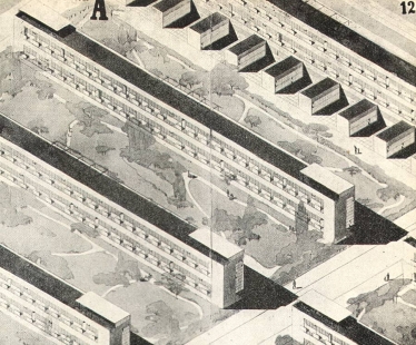 Competition for municipal houses with small apartments - <translation>Axonometry</translation> - foto: archiv redakce