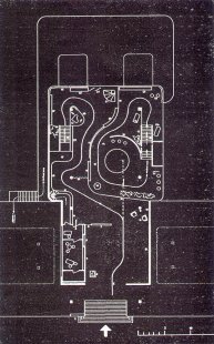 Československý pavilón na Mezinárodní výstavě umění a techniky v moderním životě - Půdorys přízemí - foto: archiv redakce