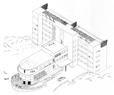 Lázeňský dům zvaný Machnáč - Axonometrie - foto: archiv redakce