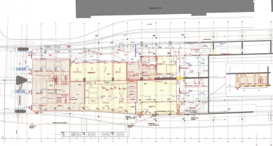 Užitné prostory pod mostem „Dreirosen“ - Půdorys - foto: © Jura Oplatek Architekt VUT/ SIA