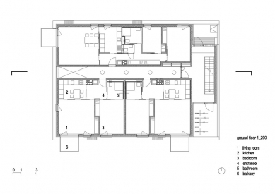 Social Housing Polje - Půdorys přízemí - foto: bevk perović arhitekti