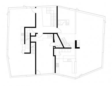 Apartment house Ütliberg - Půdorys 1. patra - foto: © AFGH, Zürich
