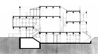 Bytovky na Genterstrasse - Řez domem - foto: © Steidle Architekten