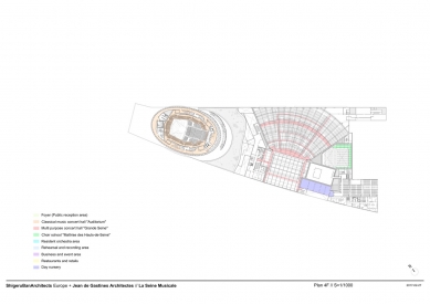 La Seine Musicale  - Půdorys 4.np - foto: Shigeru Ban Architects