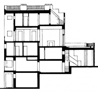 House and studio for Tristan Tzara - Řez