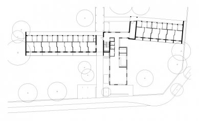 CMS Alterssiedlung - Půdorys přízemí - foto: © Steinmann & Schmid Architekten, 2001