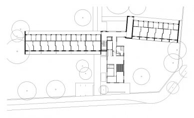 CMS Alterssiedlung - Půdorys patra - foto: © Steinmann & Schmid Architekten, 2001