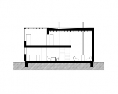 Rodinný dům Svitavy - Podélný řez - foto: © o v - a / opočenský valouch architekti