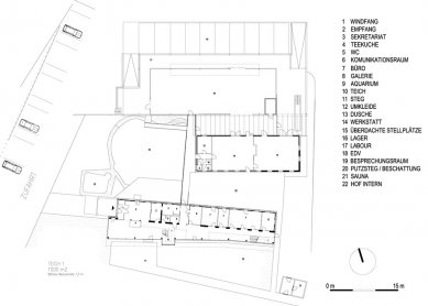 Office and studio of the company B!OTOP - Půdorys přízemí - foto: © Architekturbüro Reinberg ZT GmbH