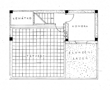 Dvojdům v kolonii Nový dům - Půdorys terasy - foto: archiv redakce