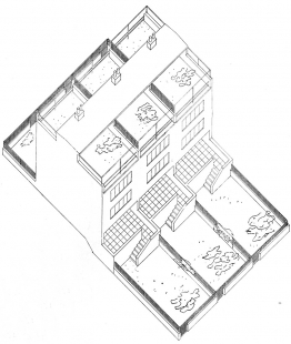 Trojdům v kolonii Nový dům - Axonometrie - foto: archiv redakce