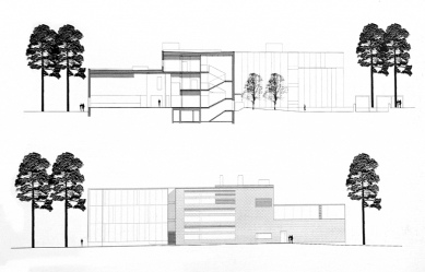 Educational center for primary school teachers - View and section - foto: © Lahdelma & Mahlamäki Architects