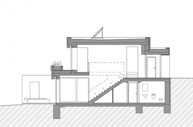 Rodinný dům ve Zdibech - Řez - foto: Patrik Hocke