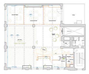 Symbio Orange Office - Návrh - foto: SKUTEK architecture