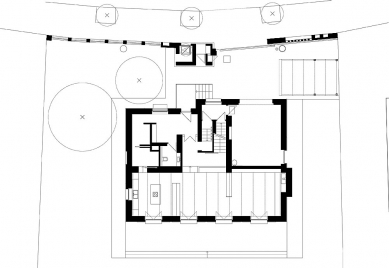 Villa Restoration and Reconstruction, Roztoky  - Půdorys přízemí - foto: © hnilička — císler — architekti