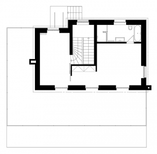 Villa Restoration and Reconstruction, Roztoky  - Půdorys podkroví - foto: © hnilička — císler — architekti