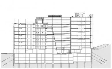 Administrativní objekt BBC – Gamma - Řez - foto: Aulík Fišer architekti, s.r.o.