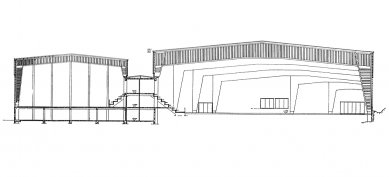 Sports Hall in Otaniemi - Cross-section of the sports hall - foto: archiv redakce