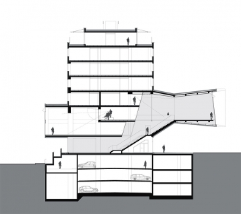 Office and residential building on Schlachthausgasse - <translation>Cut</translation> - foto: Coop Himmelb(l)au