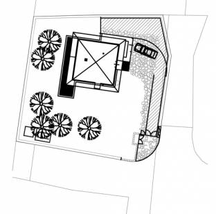 Rodinný dům v Křeslicích - Situace - foto: Jiran Kohout architekti