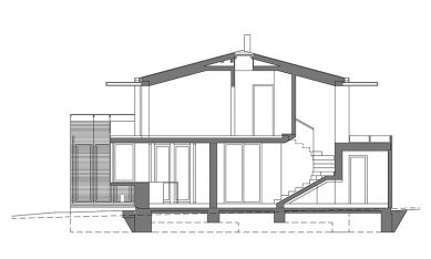 Rodinný dům v Křeslicích - Řez - foto: Jiran Kohout architekti