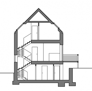 Novostavba rodinného domu ve Zdibech - Řez - foto: Jan Stempel