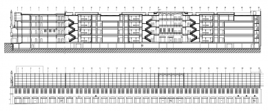 Corso Karlín - Pohled a řez - foto: Ricardo Bofill Taller de Arquitectura