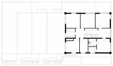 Stepped Terraced House, Košíře - Půdorys 2NP - foto: © hnilička — císler — architekti