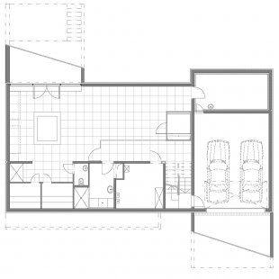 Rodinný dům na Velké Skále - Půdorys 1.P.P. - foto: © HMArchitekti